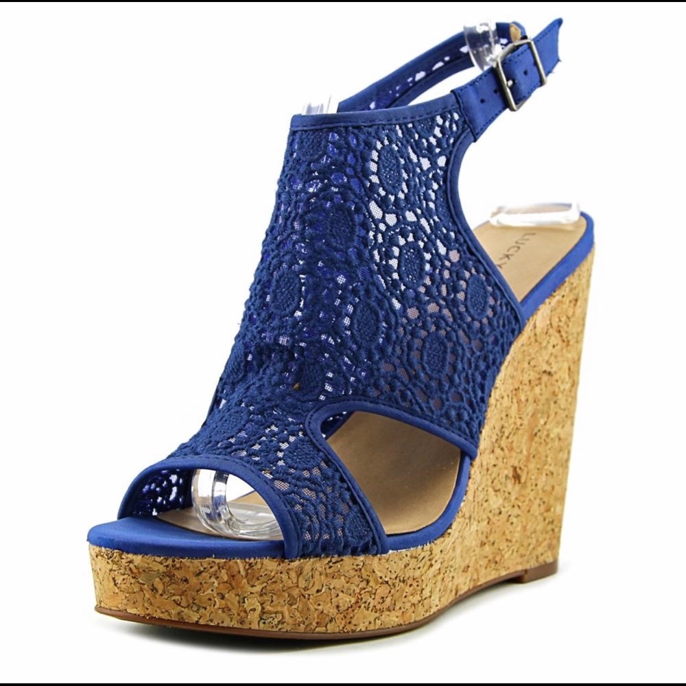 SOLD Lucky Brand Raziah Wedge Sandals Riviera